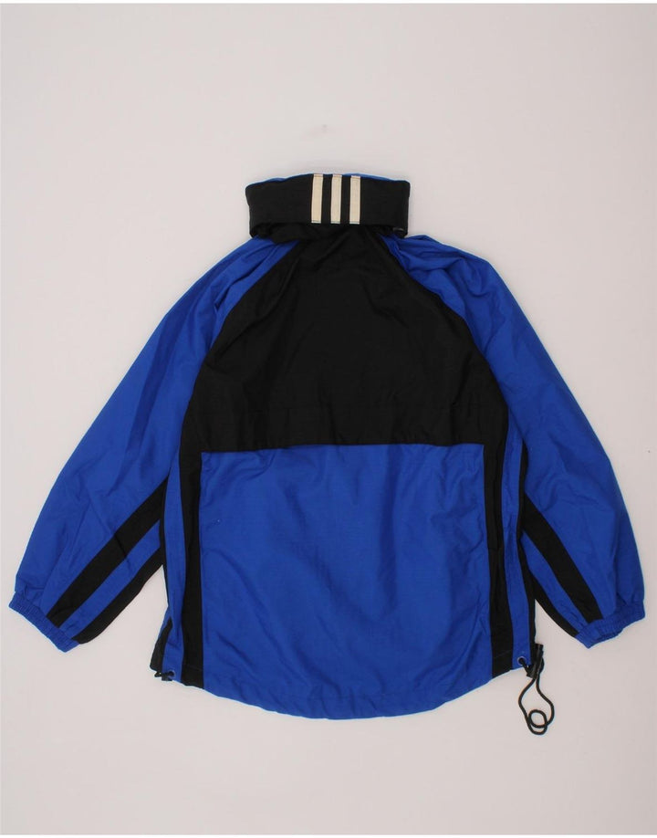 ADIDAS Boys Rain Jacket 9-10 Years Blue Colourblock Nylon Vintage Adidas and Second-Hand Adidas from Messina Hembry 
