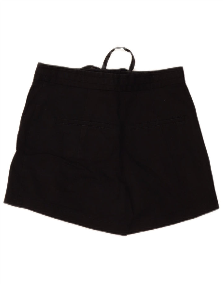 Vintage Womens Casual Shorts W30 Medium Black Cotton