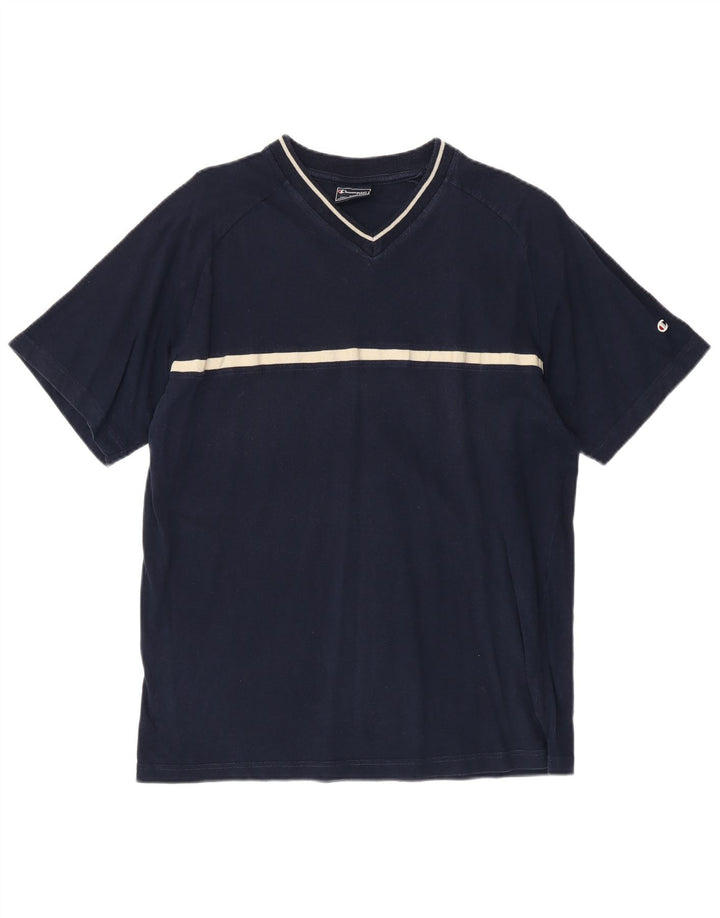 Champion Mens T-Shirt Top XL Navy Blue Cotton