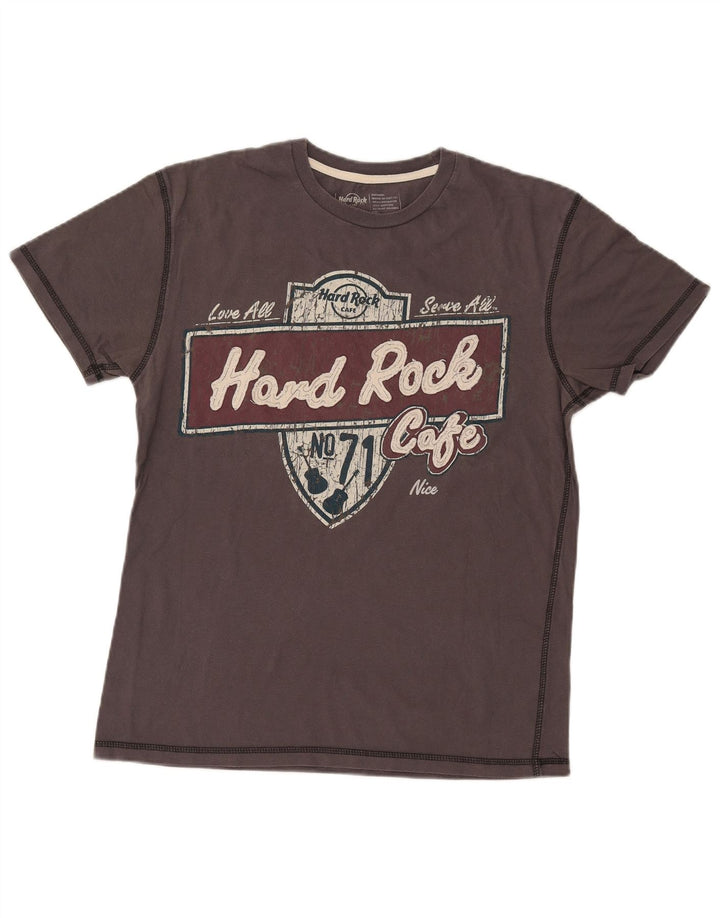Hard Rock Cafe Mens Nice Graphic T-Shirt Top Medium Grey Cotton