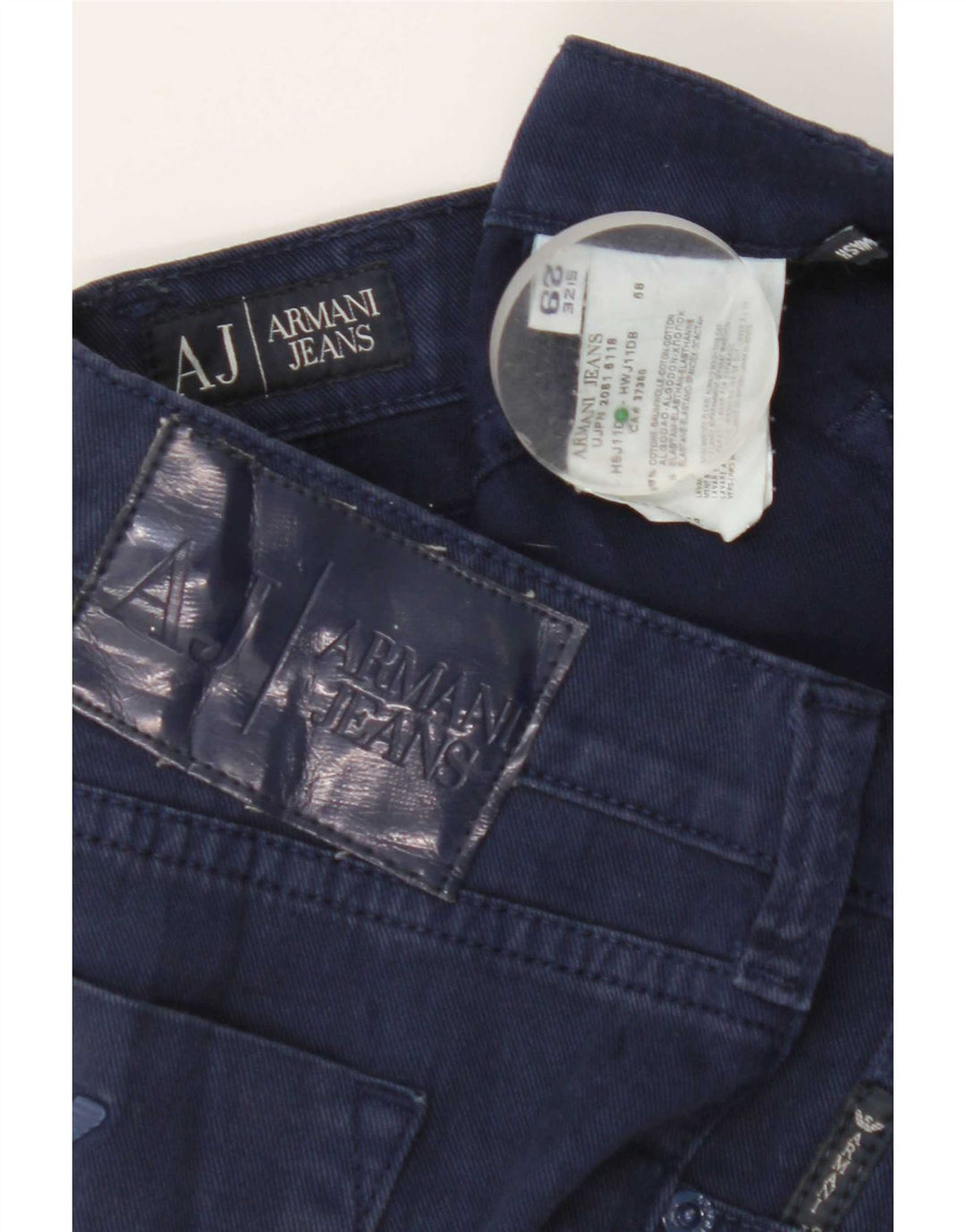Armani Womens Straight Jeans W29 L27 Navy Blue Cotton