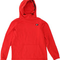 NIKE Mens Hoodie Jumper Medium Red Cotton