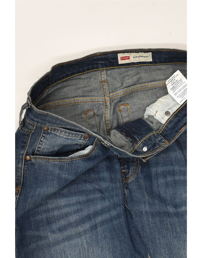 WRANGLER Mens Straight Slim Jeans W32 L34  Blue Cotton | Vintage Wrangler | Thrift | Second-Hand Wrangler | Used Clothing | Messina Hembry 