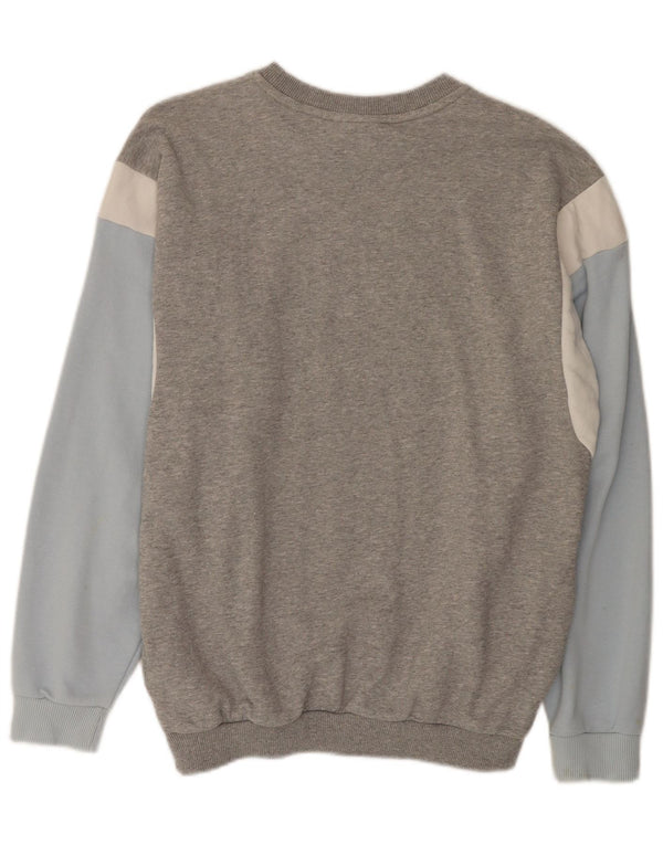 Adidas Womens Graphic Sweatshirt Jumper UK 8 Small Grey Colourblock