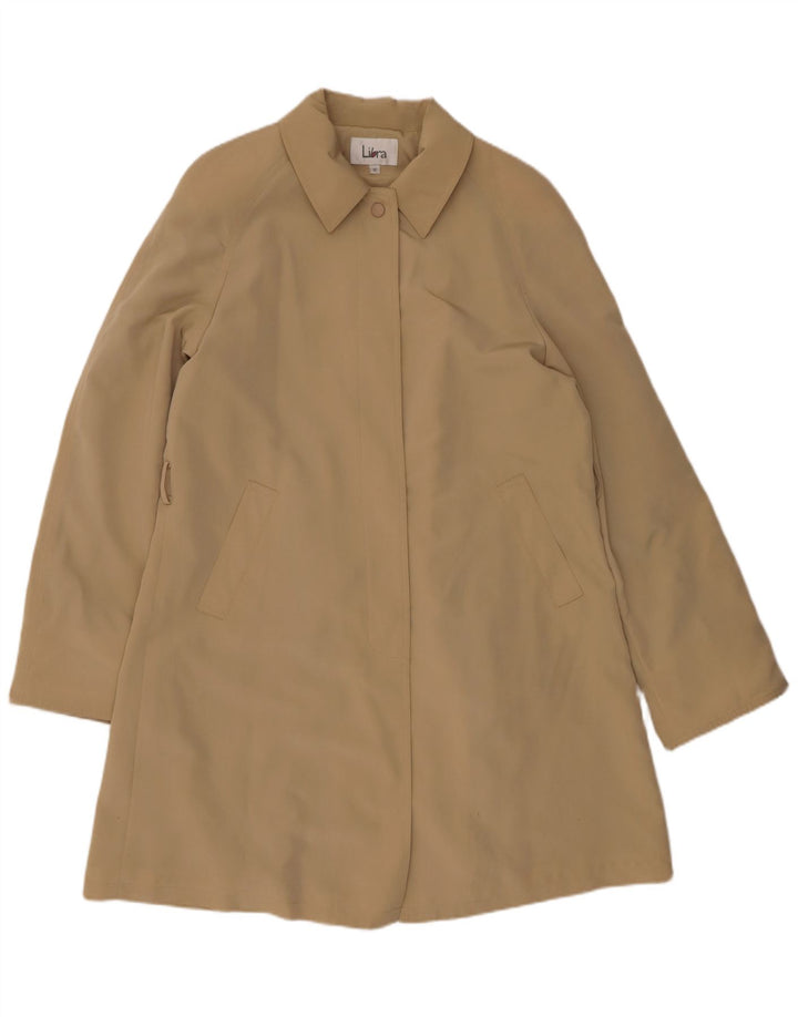 Libra Womens Overcoat US 12 Large Beige Polyester