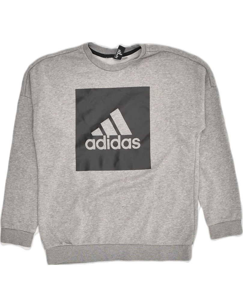 ADIDAS Womens Graphic Sweatshirt Jumper UK 8 Small Grey | Vintage Adidas | Thrift | Second-Hand Adidas | Used Clothing | Messina Hembry 