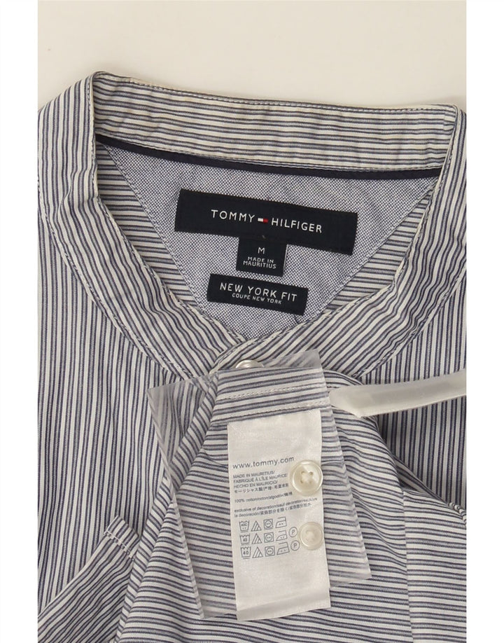 Tommy Hilfiger Mens Shirt Medium Grey Pinstripe Cotton