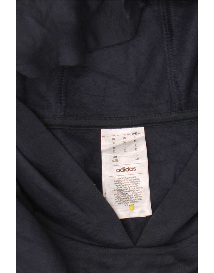 Adidas Mens Hoodie Jumper XL Navy Blue Polyester