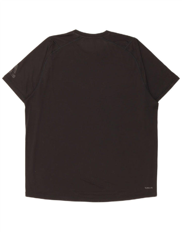 Adidas Mens Climalite Graphic T-Shirt Top XL Black Polyester