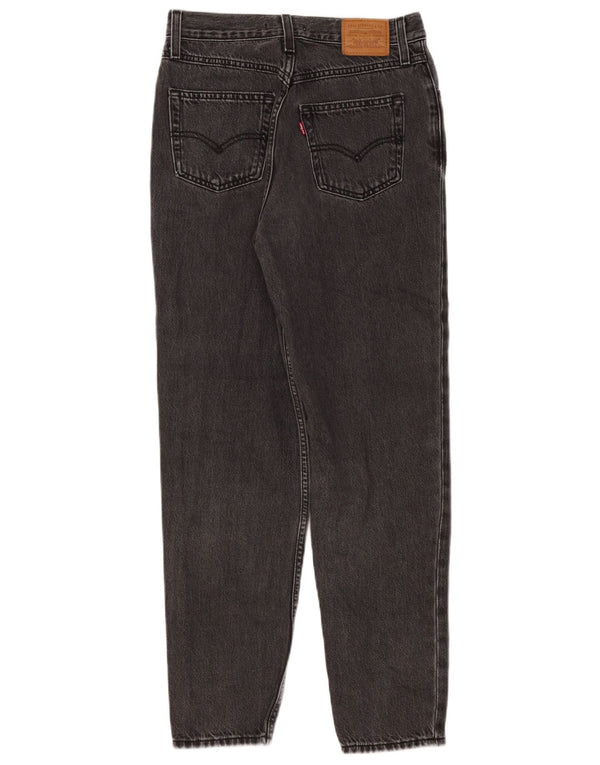 Levi's Womens Mom High Waist Tapered Jeans W27 L29 Grey 80s
