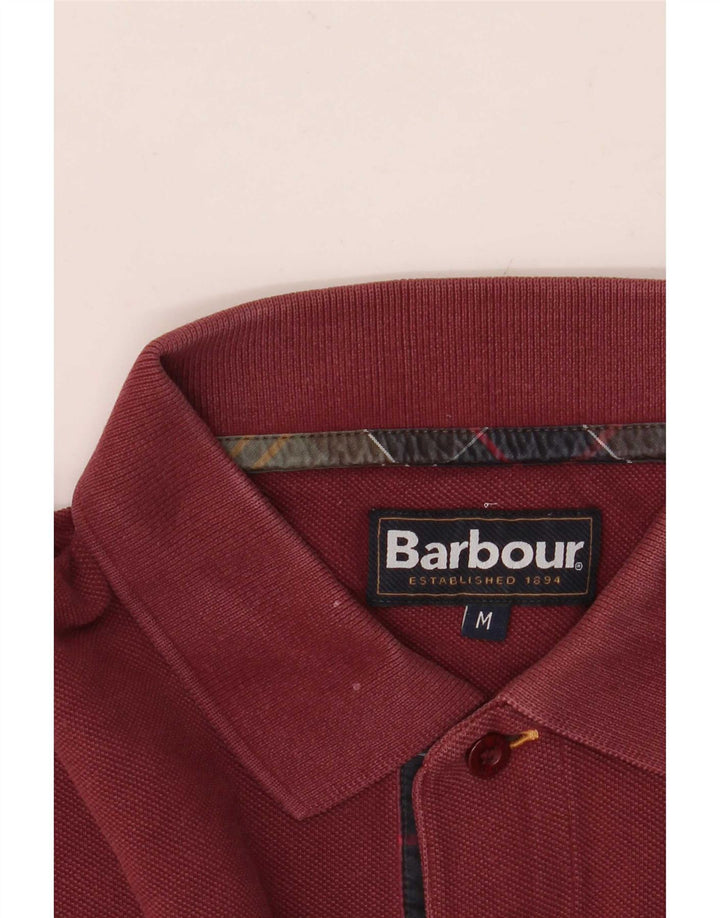 Barbour Mens Polo Shirt Medium Burgundy