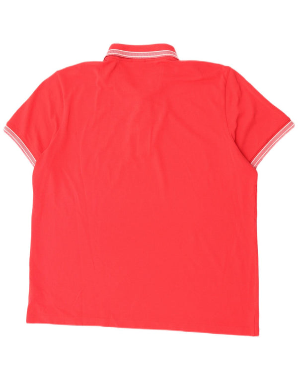 Hugo Boss Mens Regular Fit Polo Shirt 3XL Red Striped Cotton