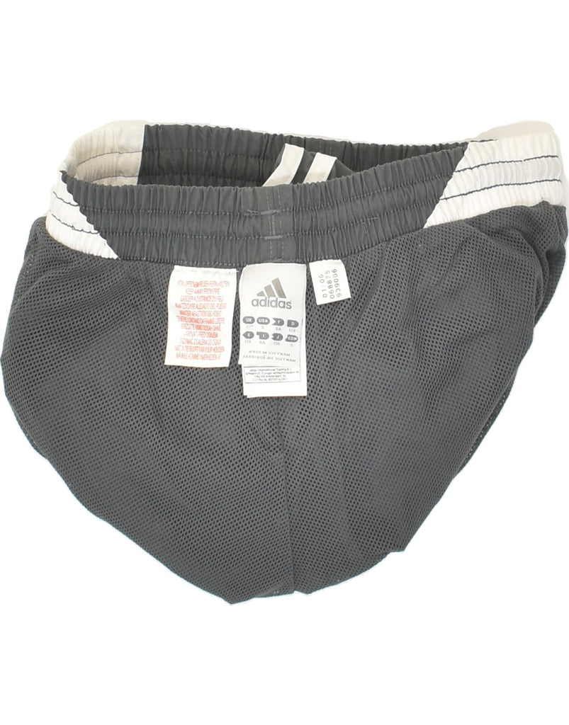 ADIDAS Boys Sport Shorts 7-8 Years Grey Polyester | Vintage Adidas | Thrift | Second-Hand Adidas | Used Clothing | Messina Hembry 