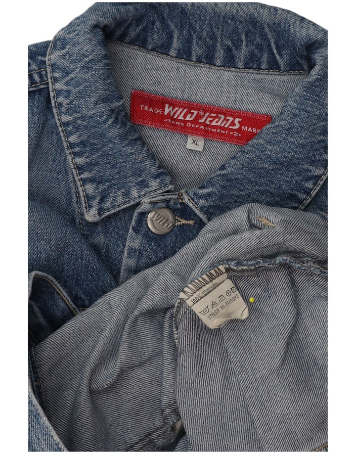 Wild Jeans Womens Denim Jacket UK 18 XL Blue Cotton