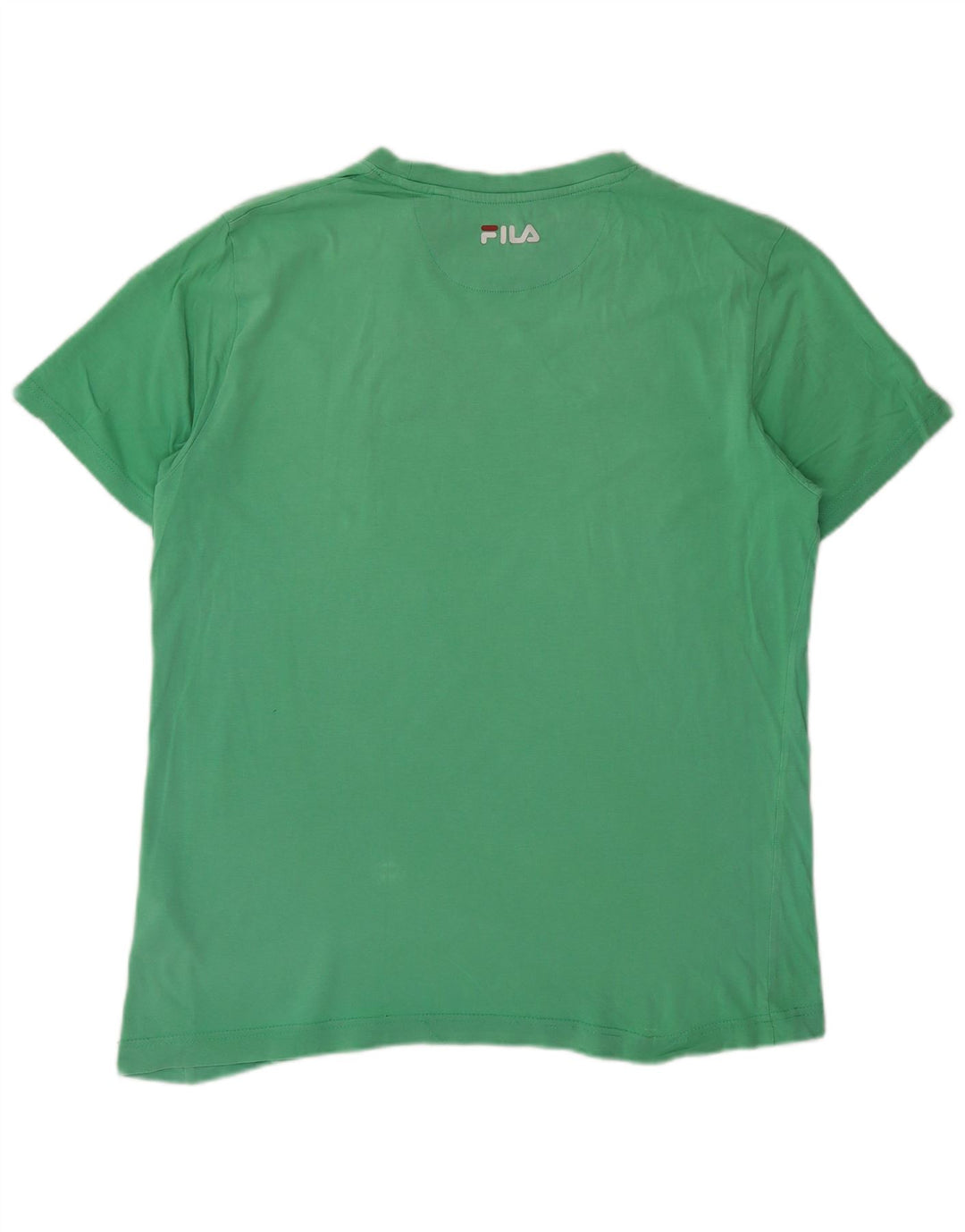 FILA Mens Graphic T-Shirt Top Large Green Cotton