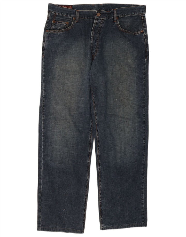 Marlboro Classics Mens Straight Jeans W38 L31 Blue Cotton