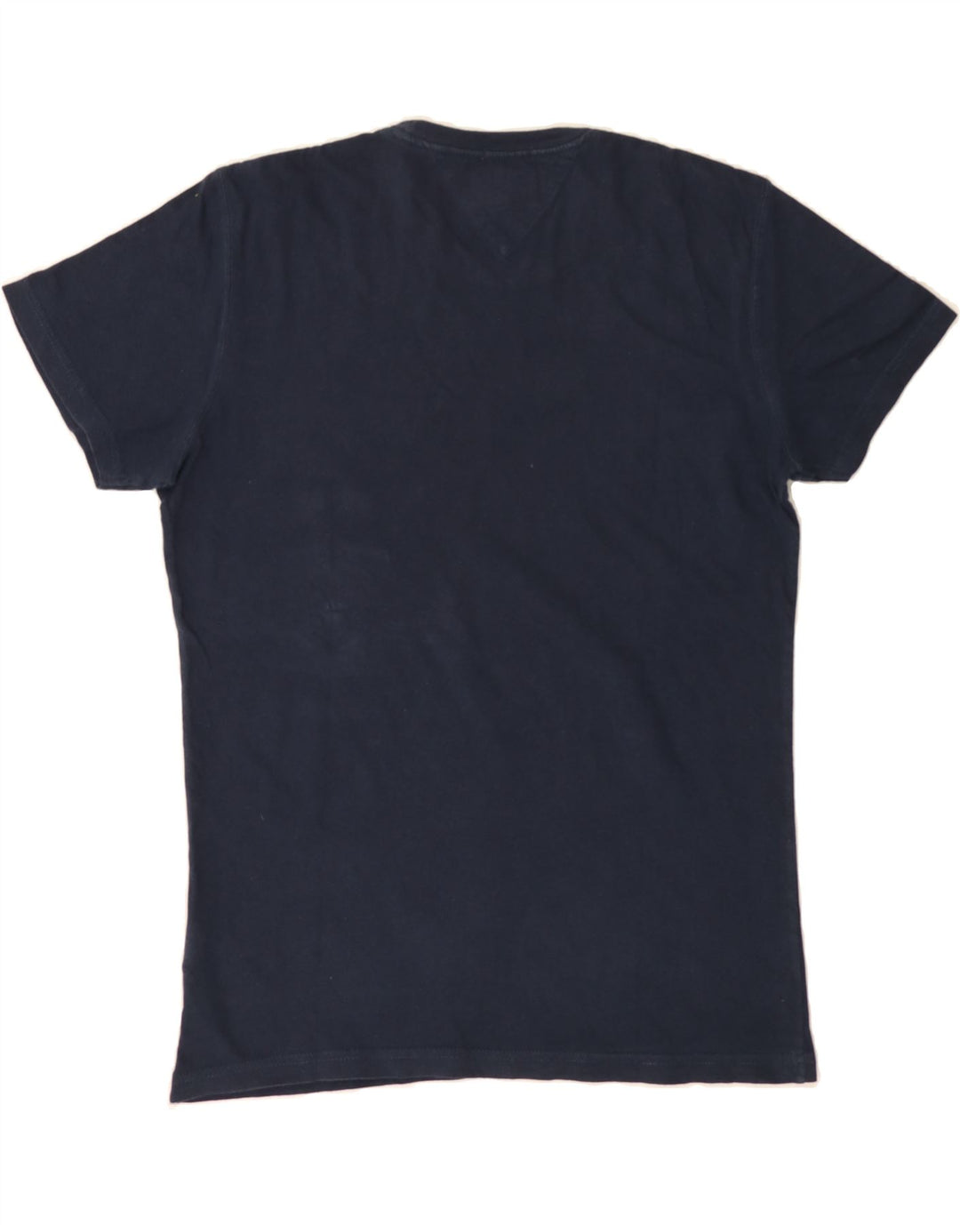 TOMMY HILFIGER Mens Graphic T-Shirt Top Medium Navy Blue Cotton Vintage Tommy Hilfiger and Second-Hand Tommy Hilfiger from Messina Hembry 