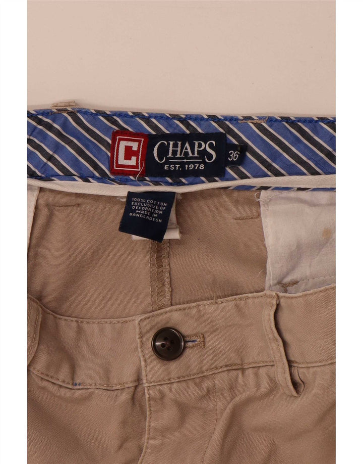 Chaps Mens Cargo Shorts W36 Large Beige Cotton