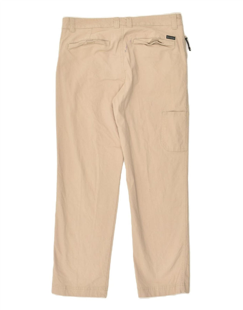 COLUMBIA Mens Straight Casual Trousers W34 L30 Beige Cotton | Vintage Columbia | Thrift | Second-Hand Columbia | Used Clothing | Messina Hembry 