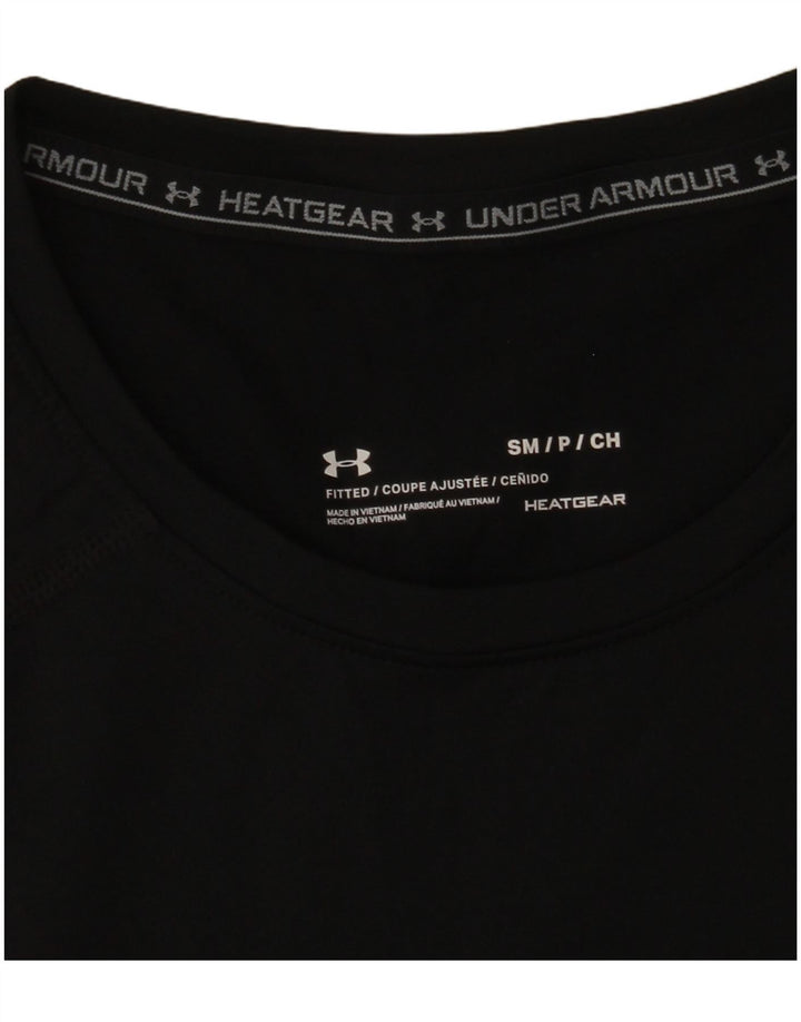Under Armour Mens Heat Gear T-Shirt Top Small Black