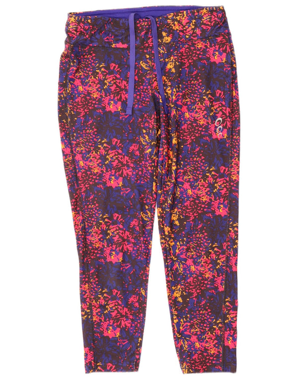 Crivit Womens Leggings UK 14/16 Medium Multicoloured Floral Polyester