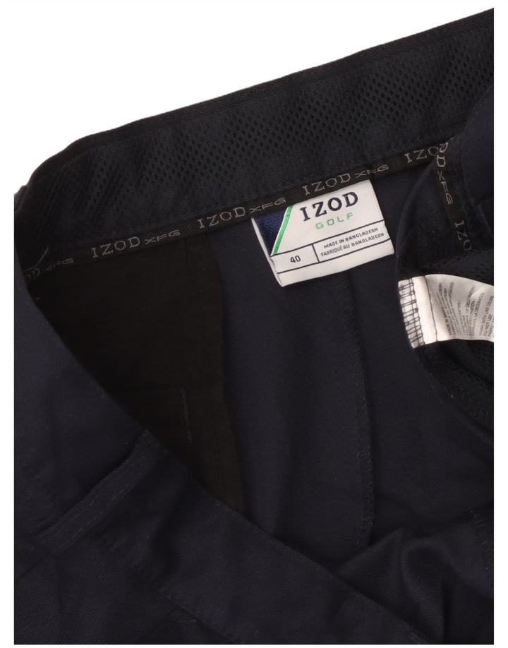 Izod Mens Cargo Shorts W40 XL Navy Blue Polyester