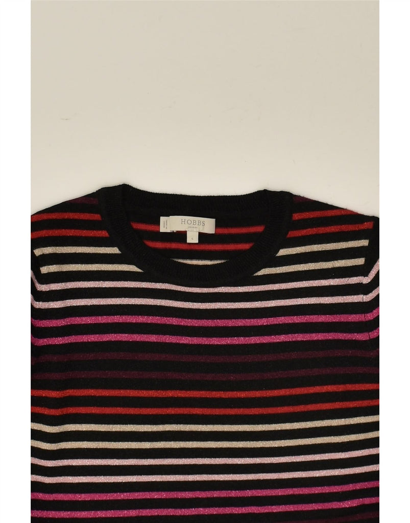 HOBBS Womens Crew Neck Jumper Sweater UK 10 Small Multicoloured Striped | Vintage Hobbs | Thrift | Second-Hand Hobbs | Used Clothing | Messina Hembry 