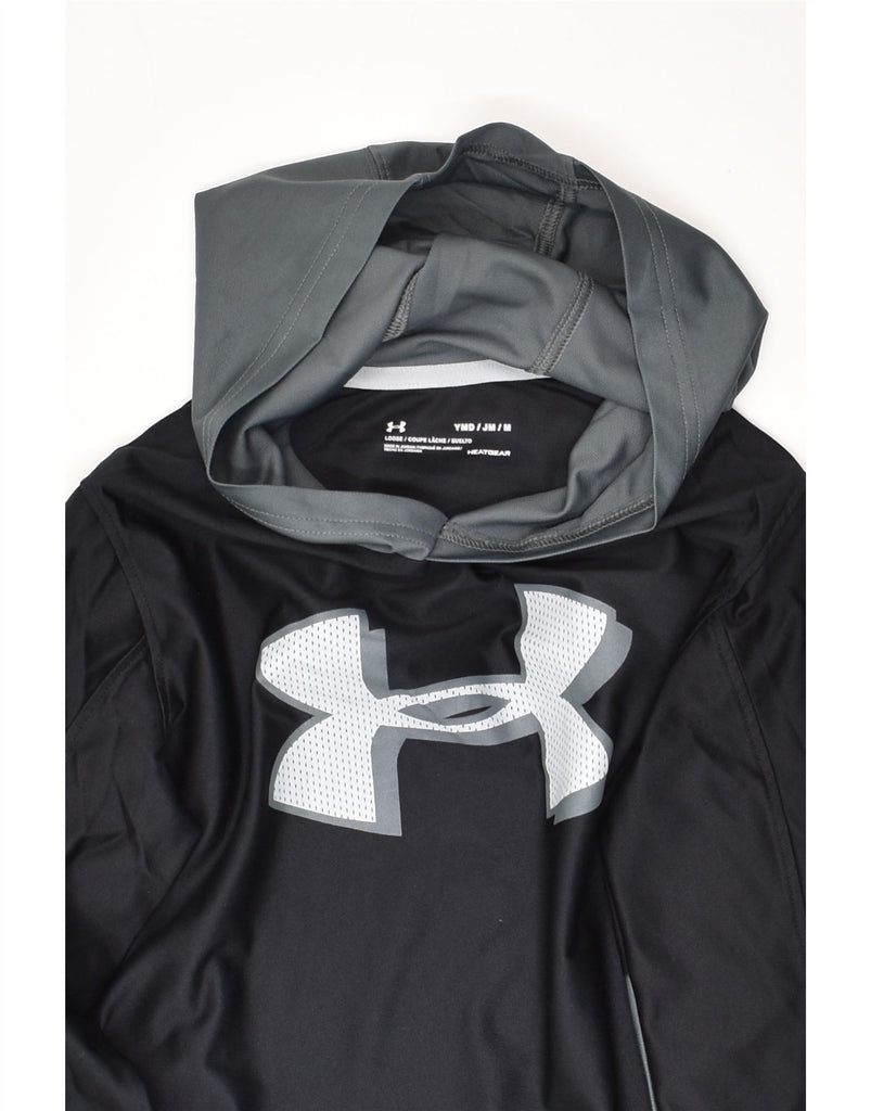UNDER ARMOUR Boys Graphic Hoodie Jumper 10-11 Years Medium Black | Vintage Under Armour | Thrift | Second-Hand Under Armour | Used Clothing | Messina Hembry 
