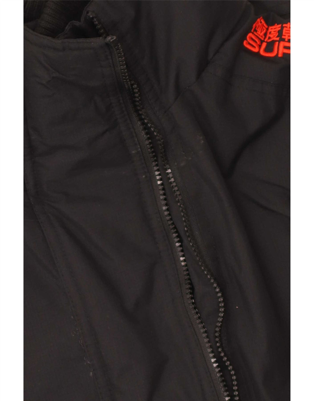Superdry Womens Windbreaker Jacket UK 18 XL Black Nylon