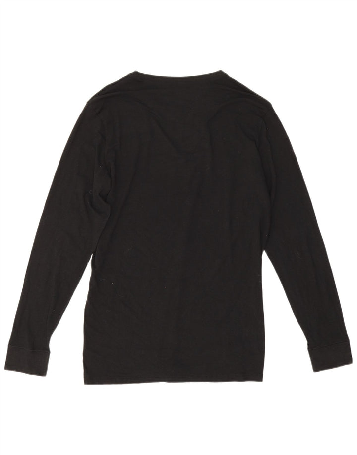 Marks & Spencer Mens Top Long Sleeve Medium Black