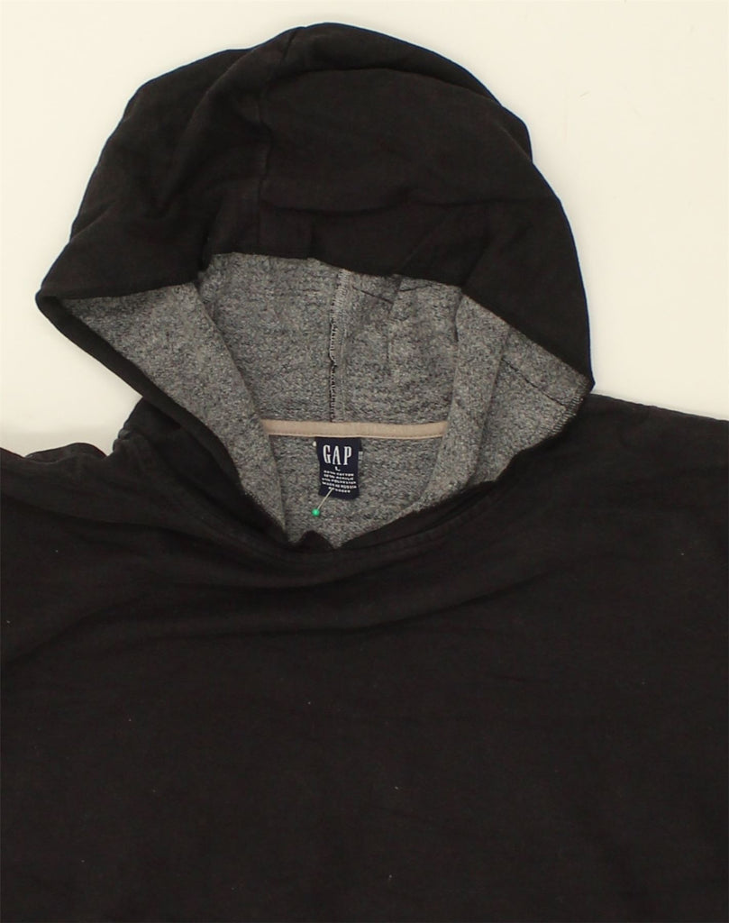 GAP Womens Hoodie Jumper UK 16  Large Black Cotton | Vintage Gap | Thrift | Second-Hand Gap | Used Clothing | Messina Hembry 