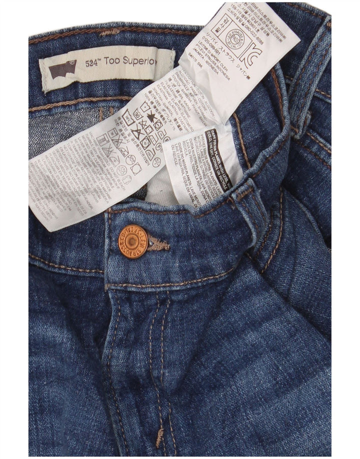 Levi's Womens 524 Super Low Bootcut Jeans W31 L30 Blue Cotton