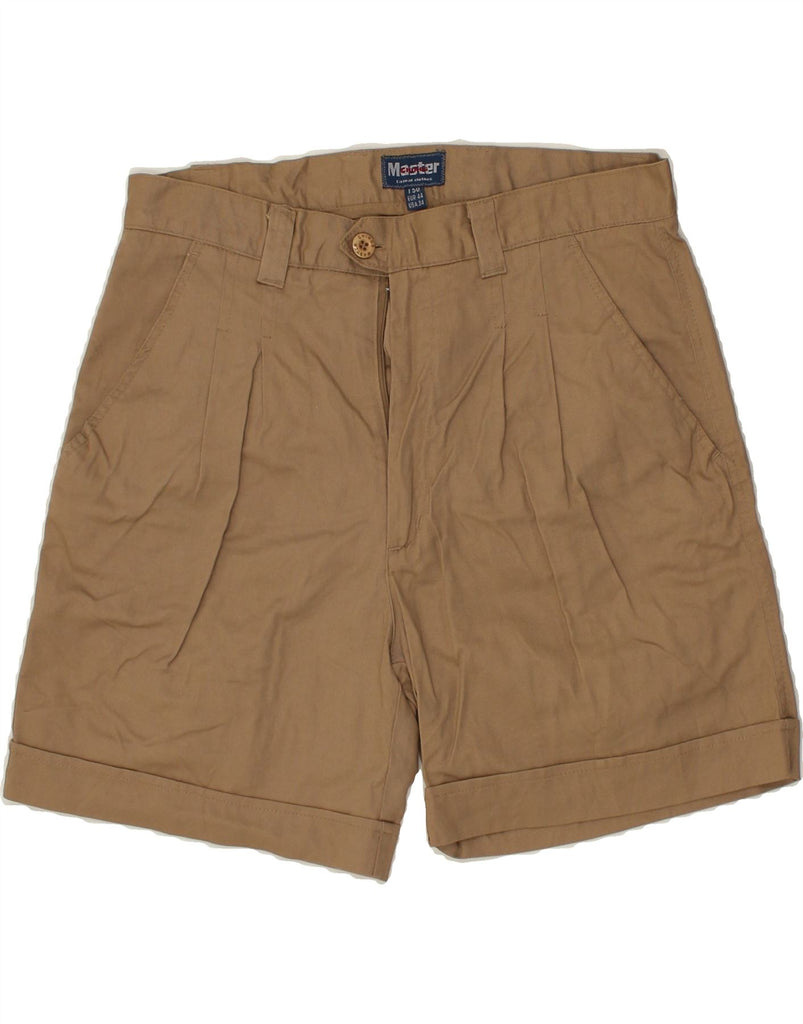 MASTER Mens Chino Shorts IT 50 Large W34  Brown Cotton | Vintage Master | Thrift | Second-Hand Master | Used Clothing | Messina Hembry 