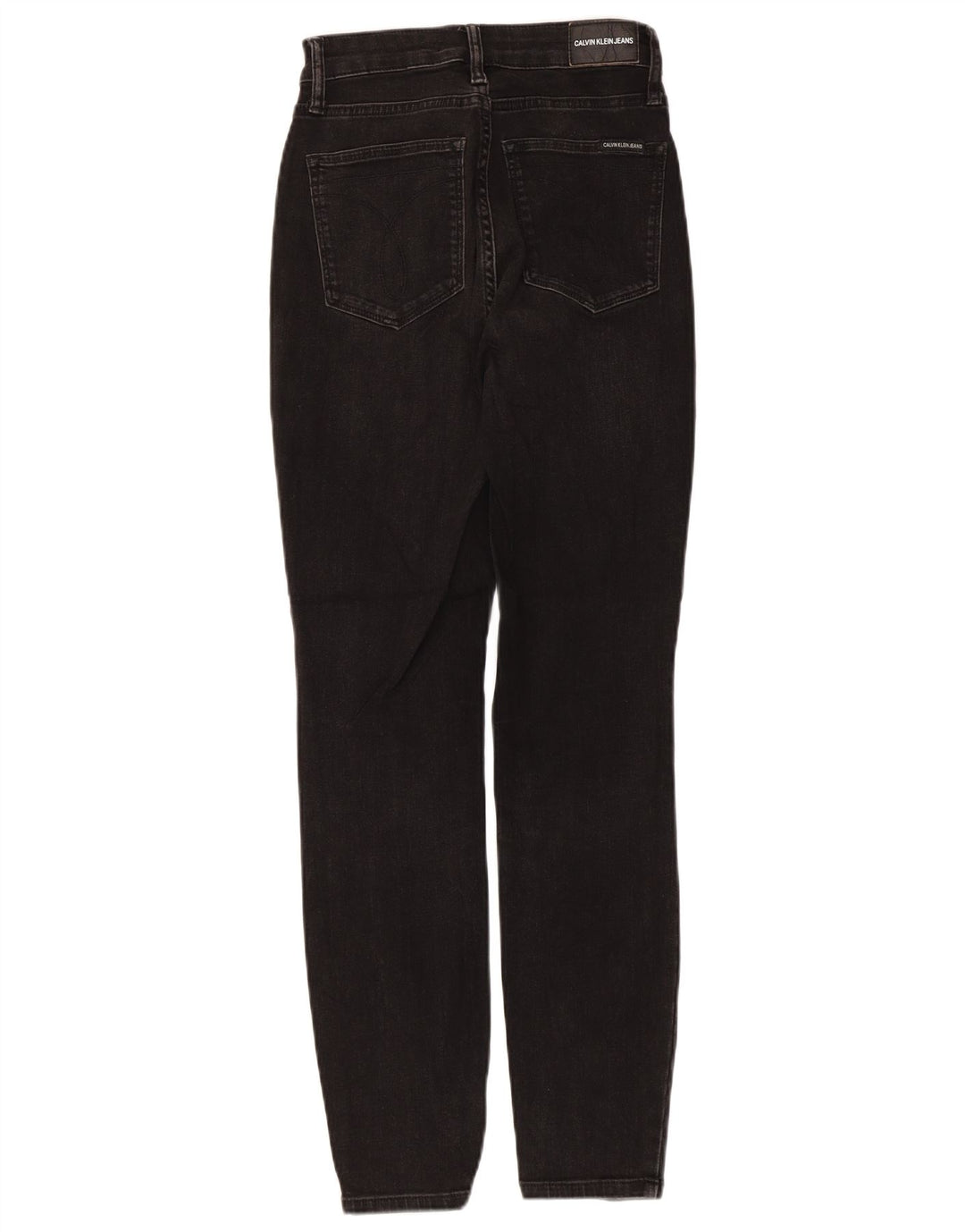CALVIN KLEIN Womens Skinny Jeans W26 L30 Black Cotton