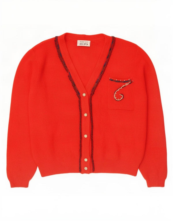Pasquale Ielpo Womens Cardigan Sweater IT 44 Medium Red Mohair