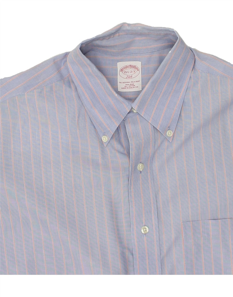 BROOKS BROTHERS Mens Shirt Size 15 1/2 Medium Blue Striped | Vintage Brooks Brothers | Thrift | Second-Hand Brooks Brothers | Used Clothing | Messina Hembry 