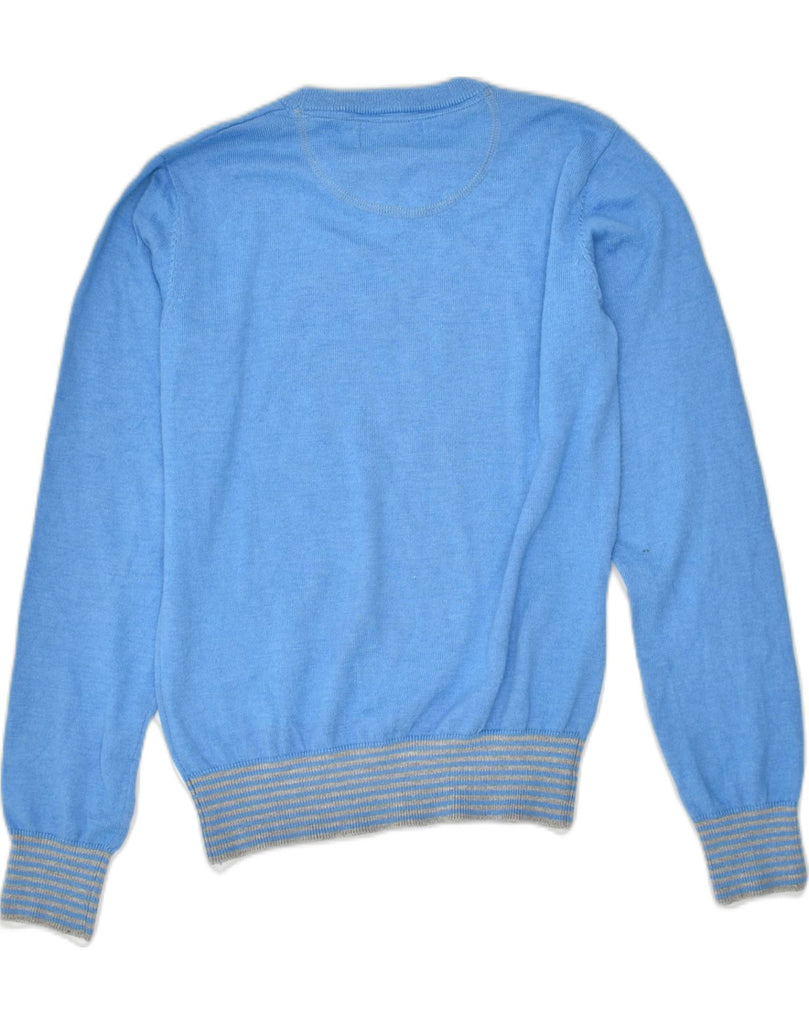 HARMONT & BLAINE Boys Graphic Crew Neck Jumper Sweater 9-10 Years Blue | Vintage Harmont & Blaine | Thrift | Second-Hand Harmont & Blaine | Used Clothing | Messina Hembry 