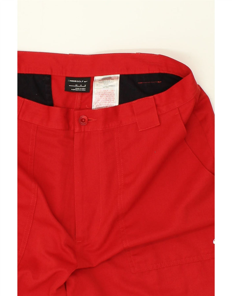 NIKE Mens Chino Trousers Medium W32 Red Polyester | Vintage Nike | Thrift | Second-Hand Nike | Used Clothing | Messina Hembry 