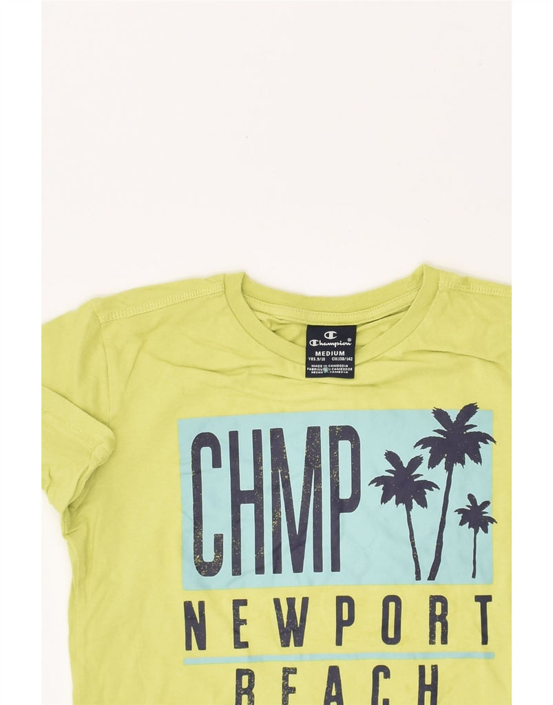 CHAMPION Boys Graphic T-Shirt Top 9-10 Years Medium Green Cotton | Vintage Champion | Thrift | Second-Hand Champion | Used Clothing | Messina Hembry 