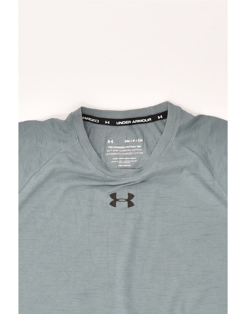 UNDER ARMOUR Mens T-Shirt Top Small Blue Cotton | Vintage Under Armour | Thrift | Second-Hand Under Armour | Used Clothing | Messina Hembry 