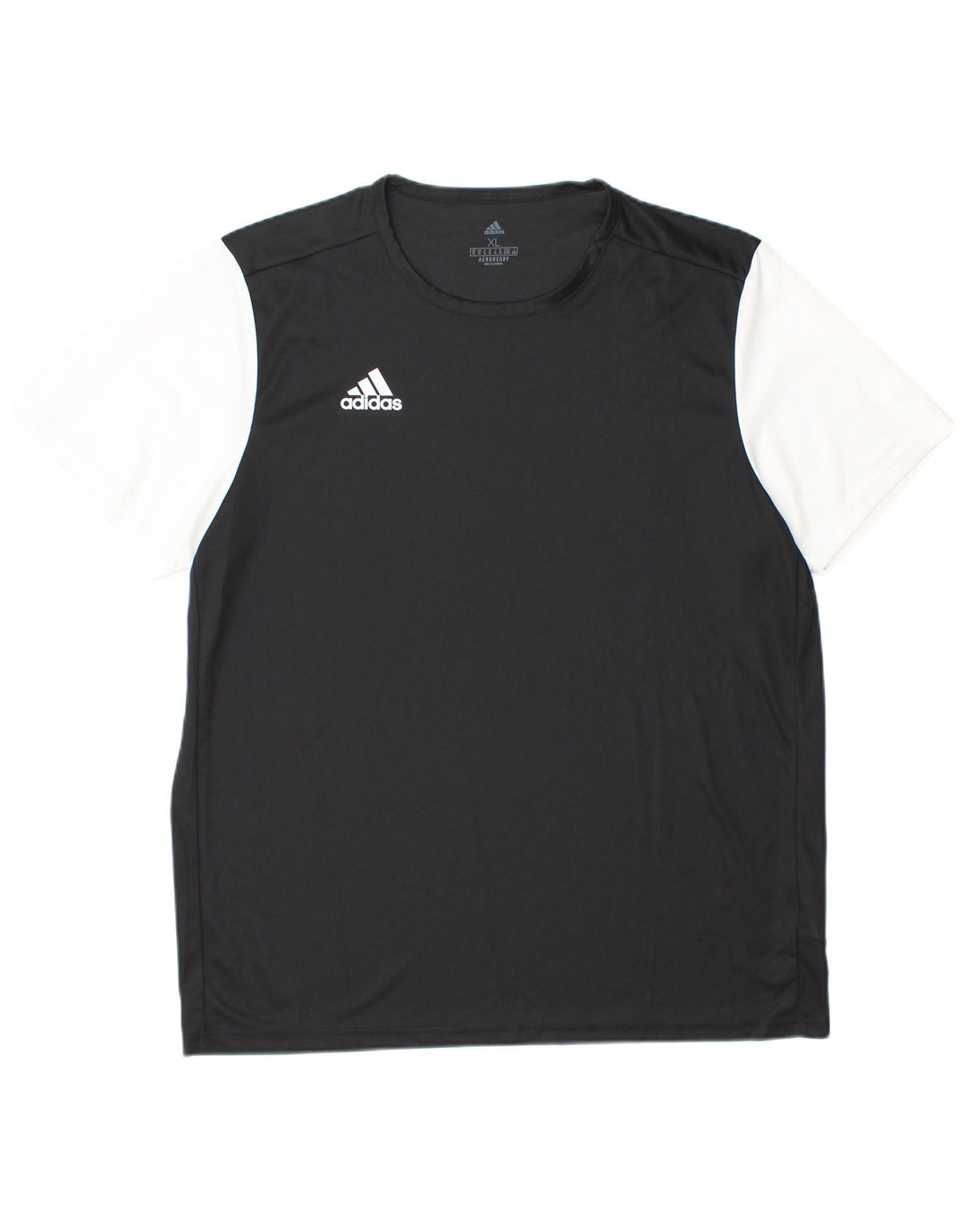Adidas Mens Aeroready T-Shirt Top XL Black Colourblock Polyester
