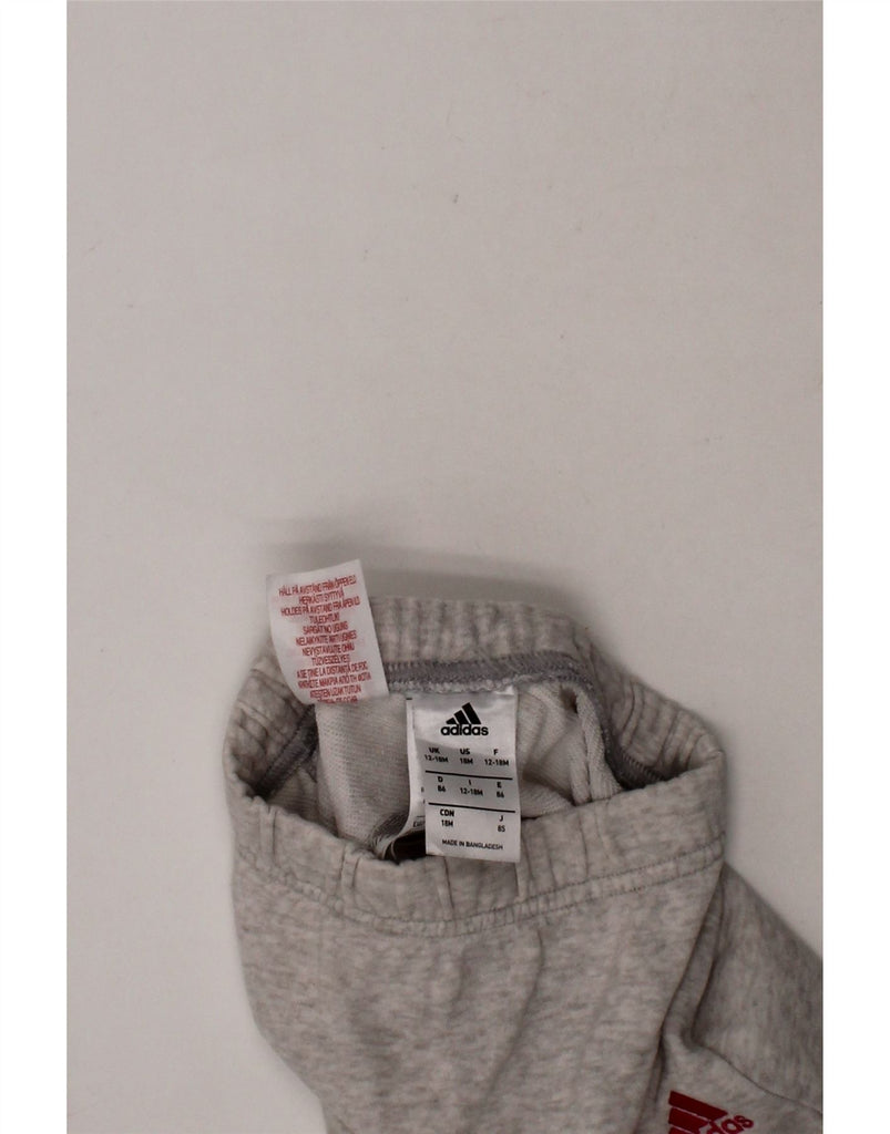 ADIDAS Baby Girls Joggers Tracksuit Trousers 12-18 Months  Grey Cotton Vintage Adidas and Second-Hand Adidas from Messina Hembry 