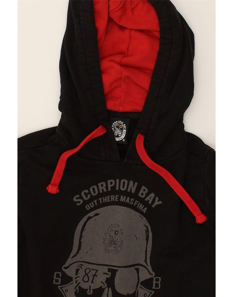 SCORPION BAY Boys Graphic Hoodie Jumper 11-12 Years Medium  Black Cotton | Vintage Scorpion Bay | Thrift | Second-Hand Scorpion Bay | Used Clothing | Messina Hembry 