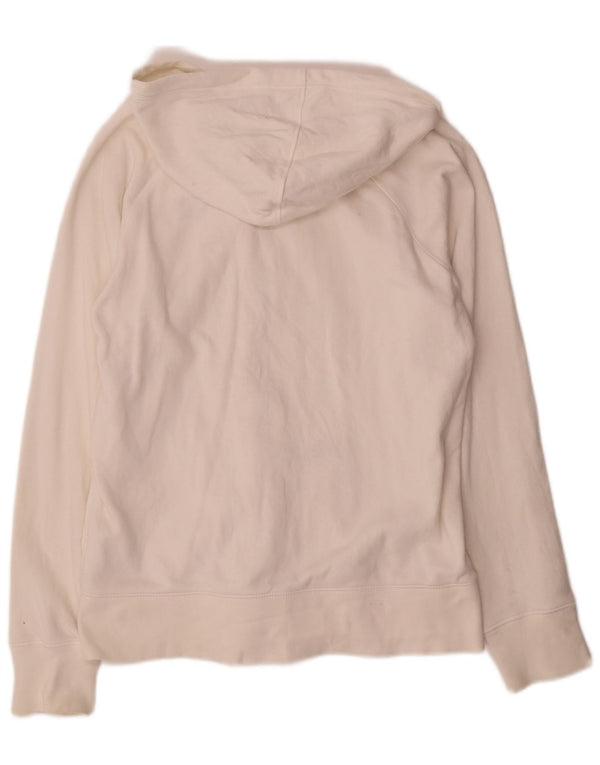 Nike Womens Zip Hoodie Sweater US 12/14 Large White Cotton
