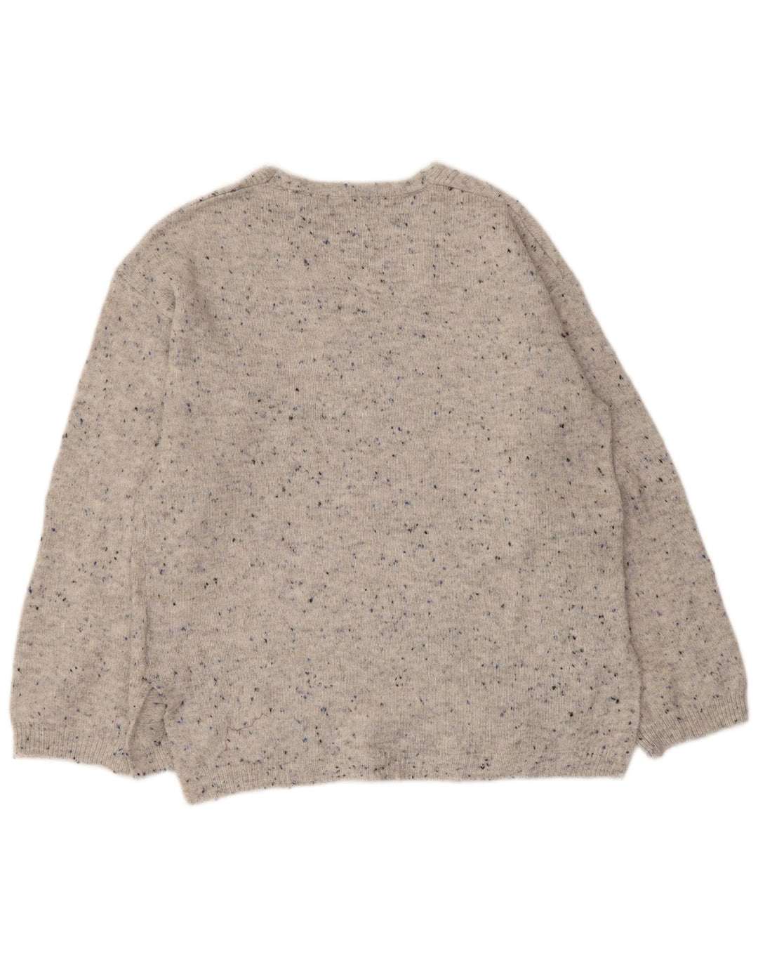 Marks & Spencer Womens V-Neck Jumper Sweater UK 10 Small Grey Flecked