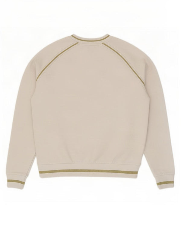 Fila Womens Graphic Oversized Sweatshirt Jumper UK 6 XS White Cotton