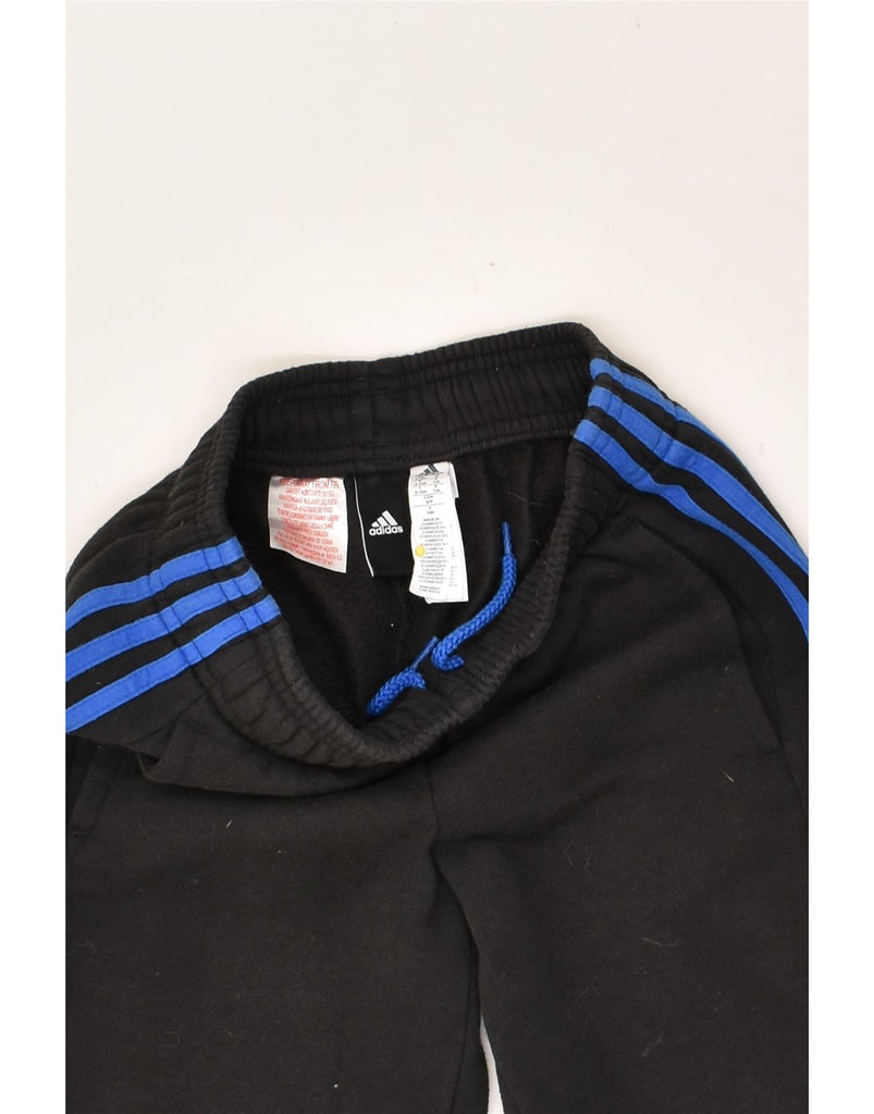 ADIDAS Boys Tracksuit Trousers 9-10 Years Black Cotton | Vintage Adidas | Thrift | Second-Hand Adidas | Used Clothing | Messina Hembry 