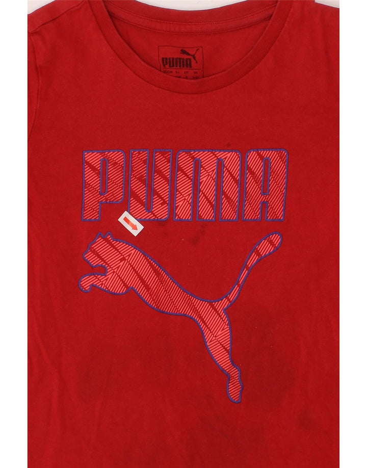PUMA Girls Graphic T-Shirt Top 5-6 Years Red Vintage Puma and Second-Hand Puma from Messina Hembry 