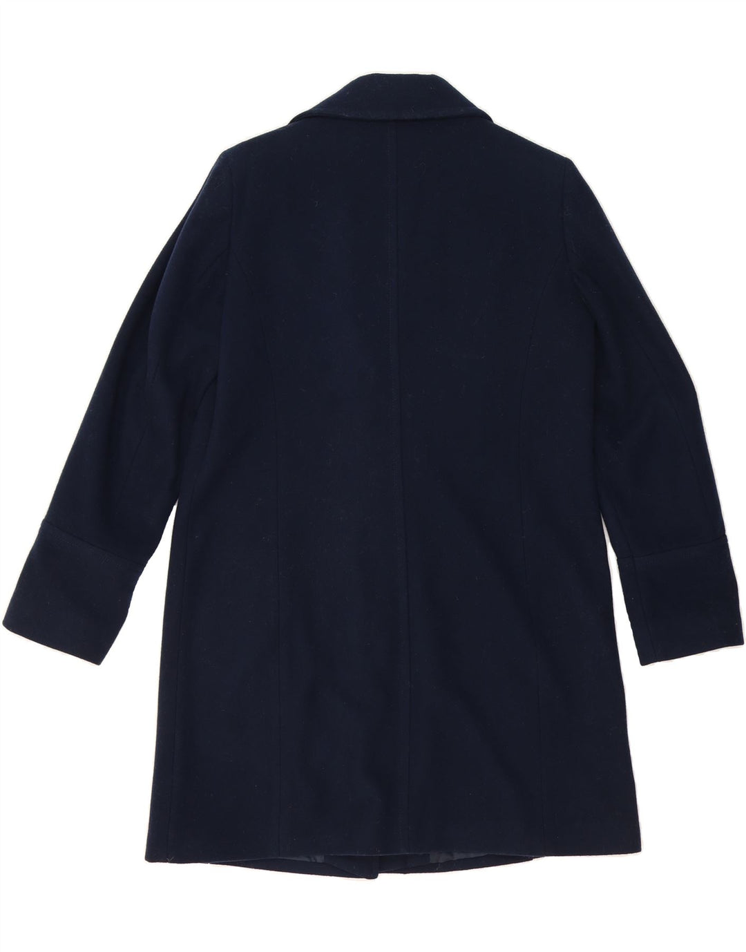 BENETTON Womens Overcoat UK 16 Large Navy Blue Wool Vintage Benetton and Second-Hand Benetton from Messina Hembry 