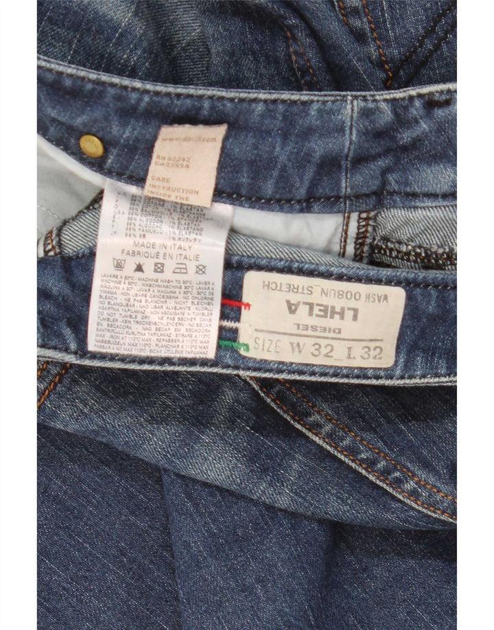 Diesel Womens Lhela Straight Jeans W32 L32 Blue Cotton